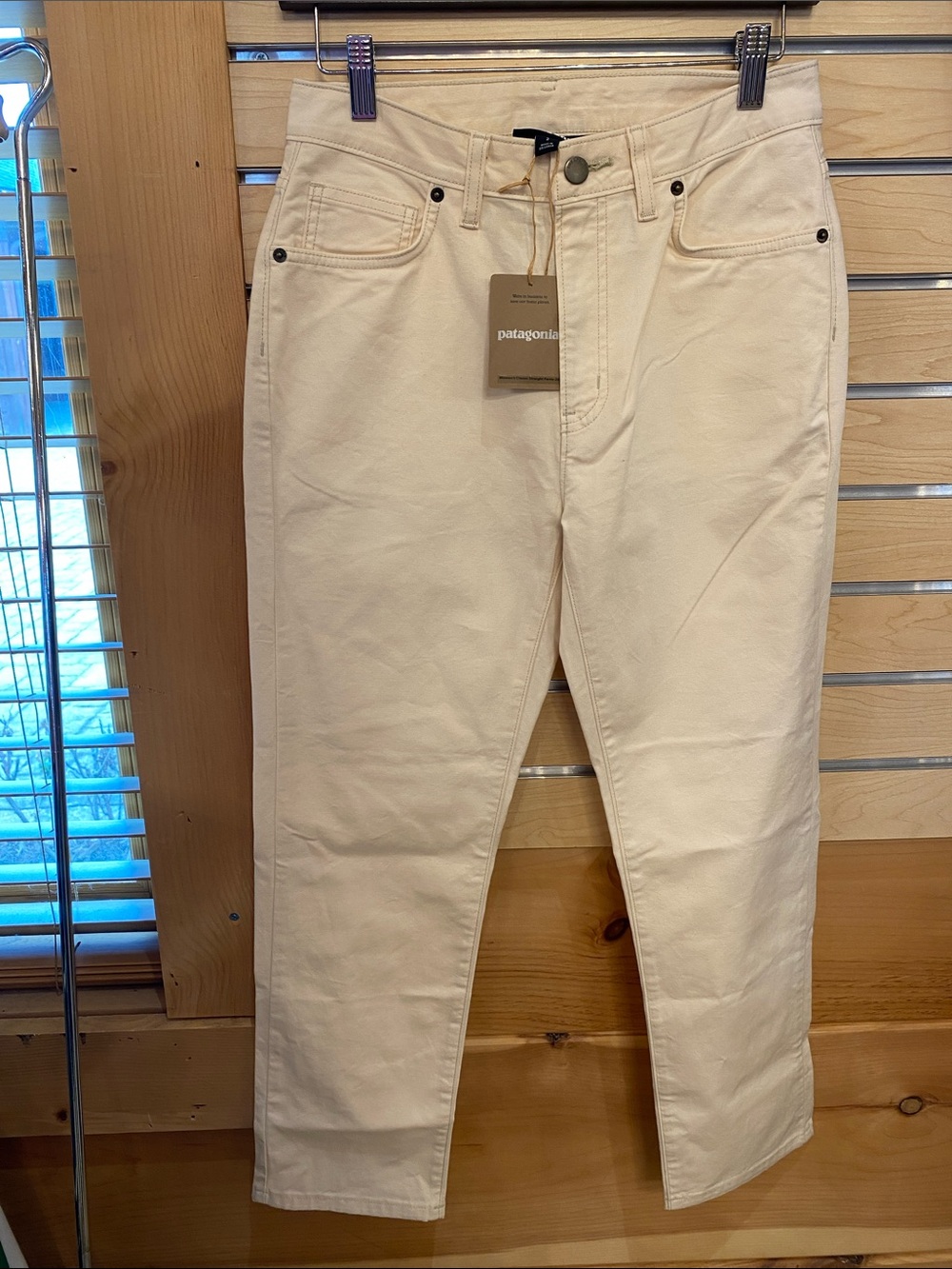 Patagonia Cream High-Rise Straight Jeans